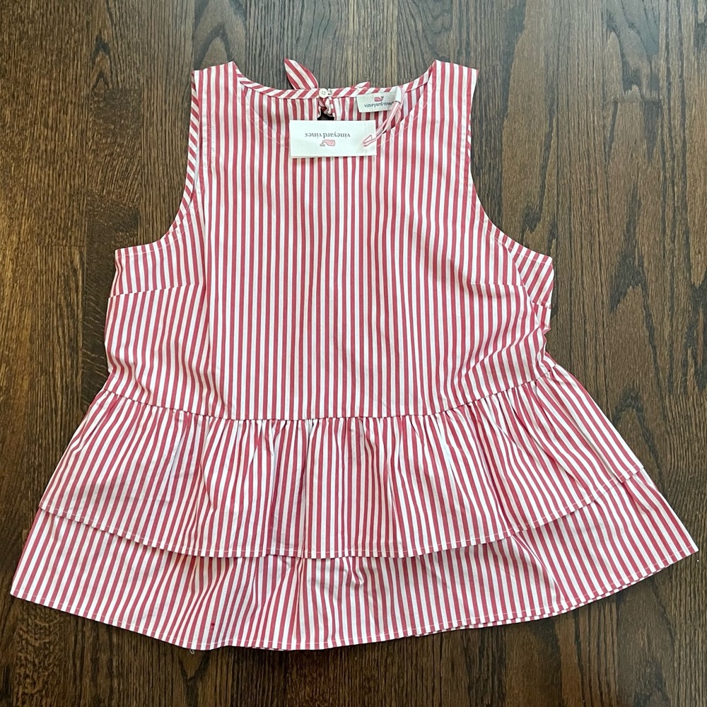 Vineyard vine striped peplum top